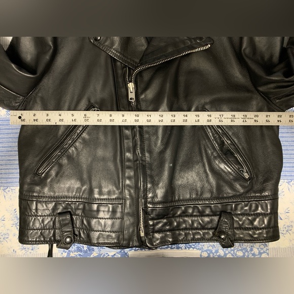 Vintage Men’s Cycle Rider Leather Jacket - Picture 4 of 12